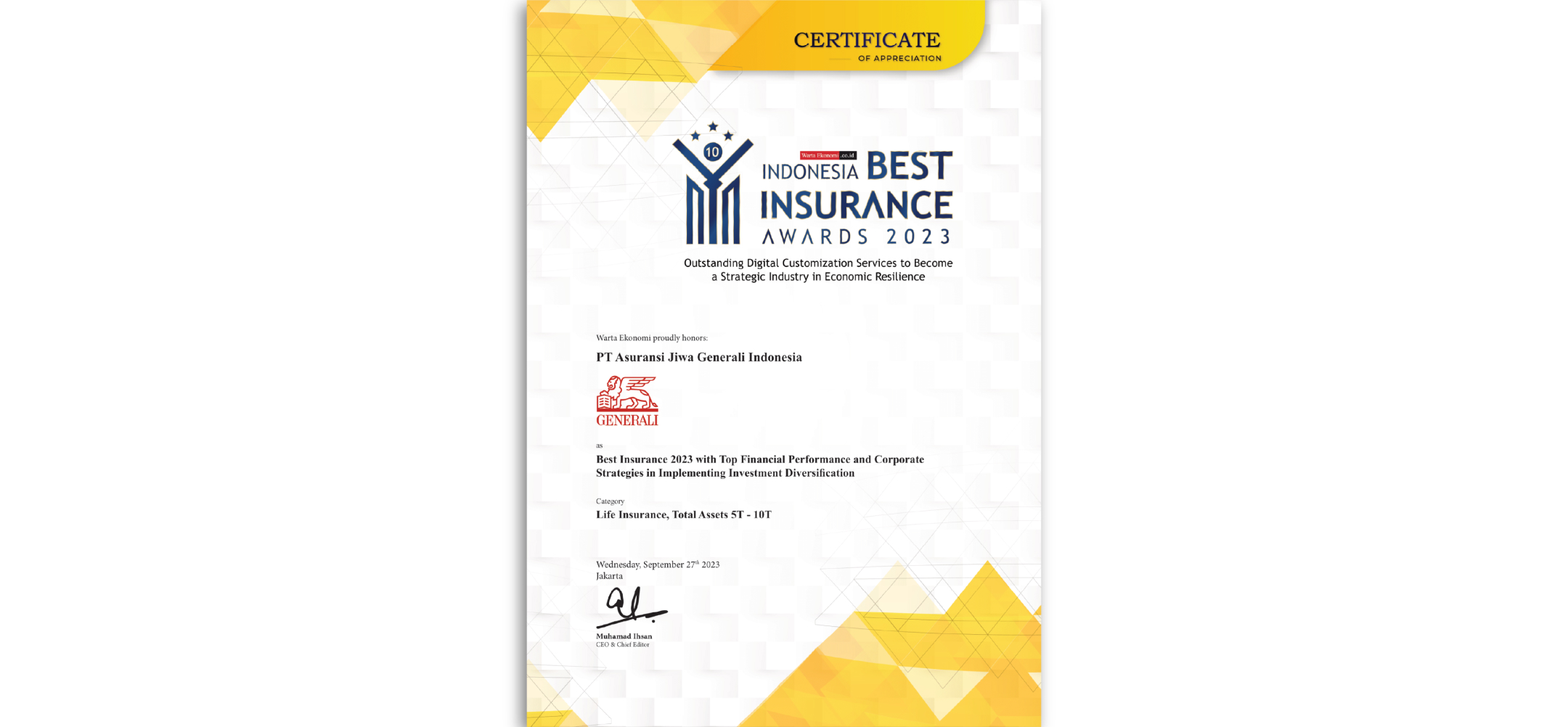 Best Insurance Award 2023