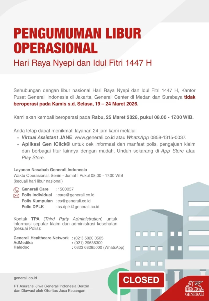 Pengumuman Libur Operasional